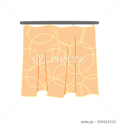 classic shower curtain cartoon vector illustration 105022521