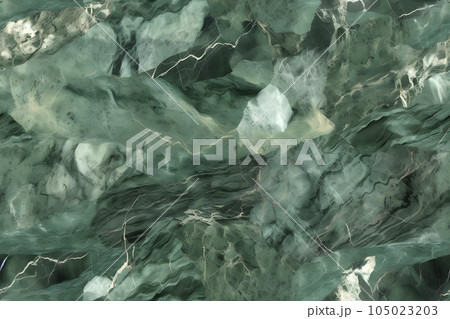 seamless green marble texture with black and white veins, neural network generated image seamless green marble texture with black and white veins, neural network generated image 105023203