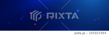 Big data center. Abstract blue digital dynamic circles background. Science technology. Vector illustration 105023364