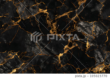 seamless black marble texture with golden veins, neural network generated image seamless black marble texture with golden veins, neural network generated image 105023770
