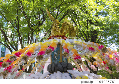 万燈大会　くらやみ祭　万燈　夏祭り　ハヤシ　太鼓　山車　万燈祭 105023781