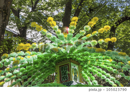 万燈大会　くらやみ祭　万燈　夏祭り　ハヤシ　太鼓　山車　万燈祭 105023790