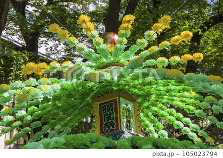 万燈大会　くらやみ祭　万燈　夏祭り　ハヤシ　太鼓　山車　万燈祭 105023794