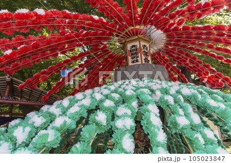 万燈大会　くらやみ祭　万燈　夏祭り　ハヤシ　太鼓　山車　万燈祭 105023847
