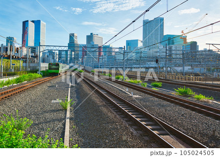 山手線新駅　高輪ゲートウェイ駅から田町方面の眺望 105024505