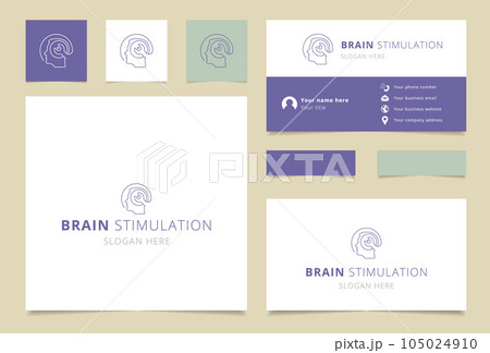 Brain simulation logo design with editable...のイラスト素材 [105024910] - PIXTA