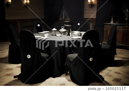 Secret society black round table with...のイラスト素材 [105025117] - PIXTA