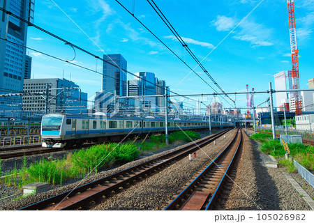 山手線新駅　高輪ゲートウェイ駅から品川方面の眺望 105026982