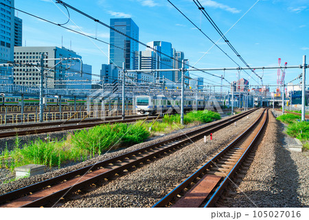 山手線新駅 高輪ゲートウェイ駅から品川方面の眺望 山手線新駅 高輪ゲートウェイ駅から品川方面の眺望 105027016