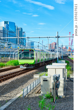 山手線新駅　高輪ゲートウェイ駅から品川方面の眺望 105027021