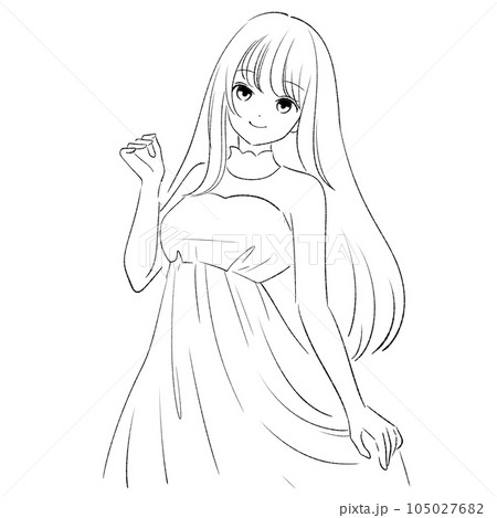 女の子、女性のイラスト素材 105027682