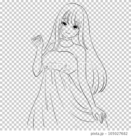 女の子、女性のイラスト素材 105027682