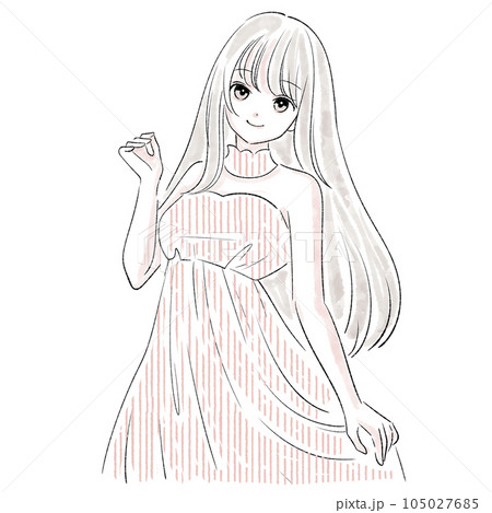 女の子、女性のイラスト素材 女の子、女性のイラスト素材 105027685