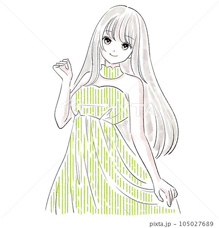 女の子、女性のイラスト素材 105027689