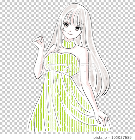 女の子、女性のイラスト素材 105027689