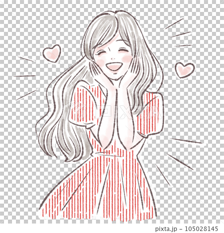 女性のイラスト素材　 105028145