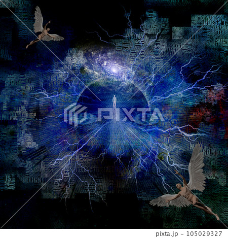 Ascension. Man on road to Heaven Ascension. Man on road to Heaven 105029327