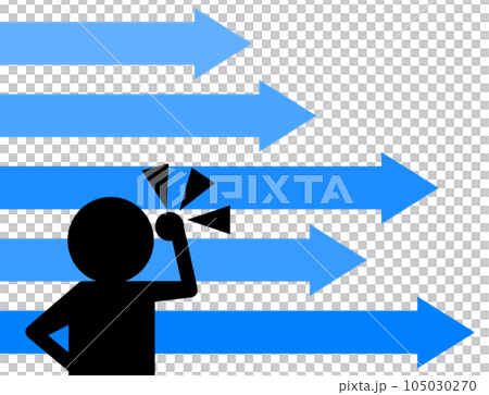 Illustration of a person who makes a fist pose for a successful result of effort Illustration of a person who makes a fist pose for a successful result of effort 105030270