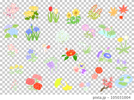 花各種圖標 105031004