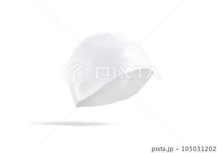 Blank white sport swim cap mockup, side view, no gravity 105031202