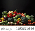 vegetables on a black background 105031646