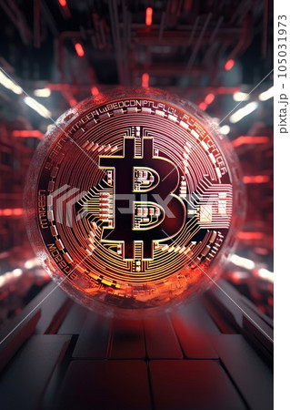 Bitcoin price chart, cryptocurrency market trend, red market, candlestick chart, bearish price, crash, exchange negative 105031973