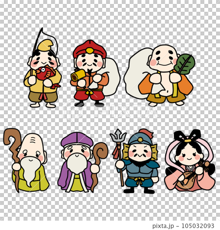 可愛變形七福神彩色插圖集 105032093