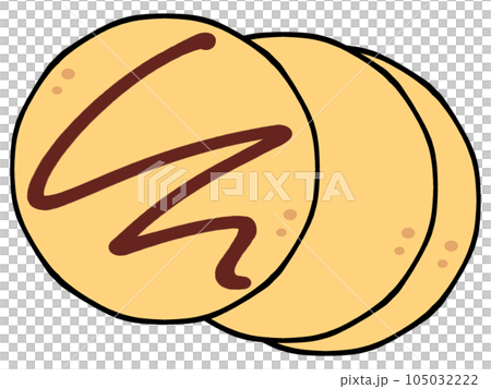 ソースせんべいのイラスト素材 105032222