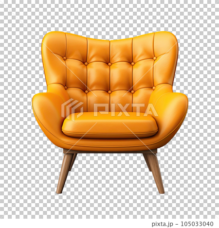 Modern armchair isolated. Illustration AI Generative 105033040