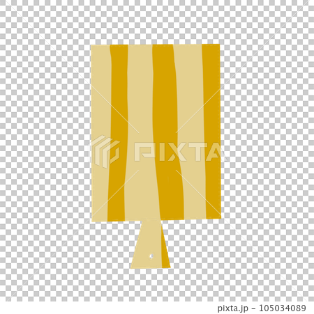 yellow paper sticker on white background 105034089