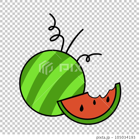 watermelon in a shape of a heart 105034193