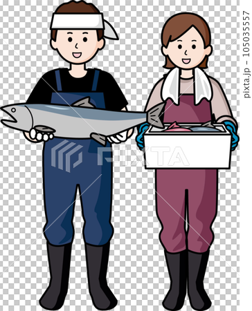 fisherman man and woman 105035557