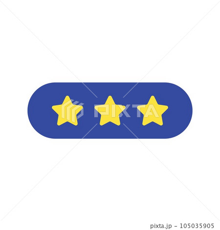 Three Reviews Icon Image. 105035905