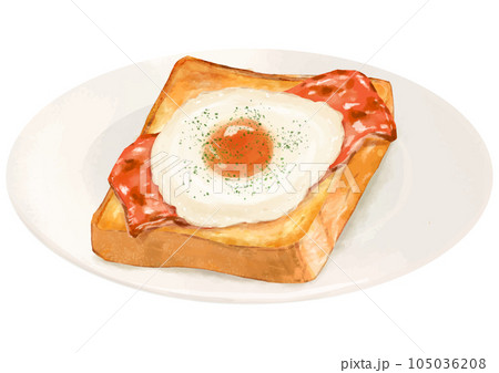 油絵 絵画 アートパネル【目玉トースト】 油絵 インテリアアートパネル【目玉焼きトースト】 | HIROSHI1990