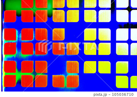 abstract pink, yellow and blue background texture with smooth lines and squares in it. 105036710