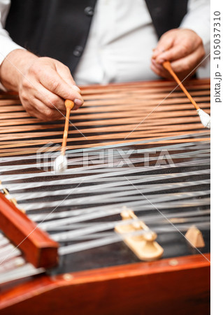 Dulcimer folk musical instrument Dulcimer folk musical instrument 105037310
