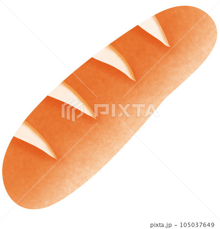 Drawing of bread isolated on transparent background for usage as an illustration, food, snacks, bakery and eating concept 105037649