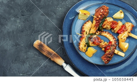 Fresh grilled octopus Fresh grilled octopus 105038445