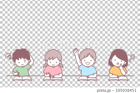 班級小學生的各種動作 班級小學生的各種動作 105038451