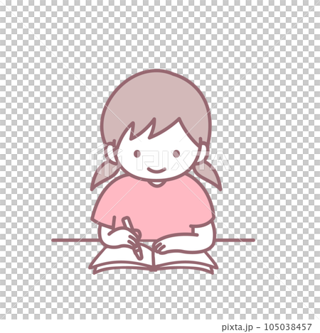 girl writing in notebook girl writing in notebook 105038457