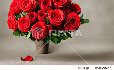 赤いバラの花束 記念日のイメージ 赤いバラの花束 記念日のイメージ 105039027