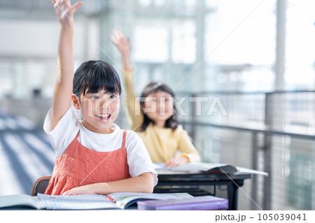 勉強をする小学生 勉強をする小学生 105039041