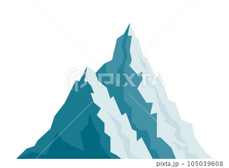 Mountain journey business vector illustration top peak. Mountain flat icon illustration. Mountain journey business vector illustration top peak. Mountain flat icon illustration. 105039608