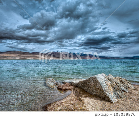 High dynamic range (hdr) image of Himalayan mountain lake in Himalayas Tso Moriri (official name: Tsomoriri Wetland Conservation Reserve), Korzok, Changthang area, Ladakh, Jammu and Kashmir, India High dynamic range (hdr) image of Himalayan mountain lake in Himalayas Tso Moriri (official name: Tsomoriri Wetland Conservation Reserve), Korzok, Changthang area, Ladakh, Jammu and Kashmir, India 105039876