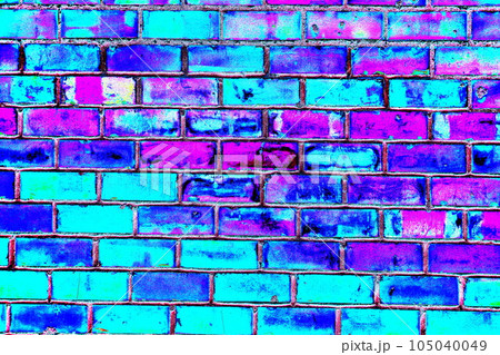 Brick wall, uneven, broken and black burnt brick, bright brick background. Brick wall, uneven, broken and black burnt brick, bright brick background. 105040049