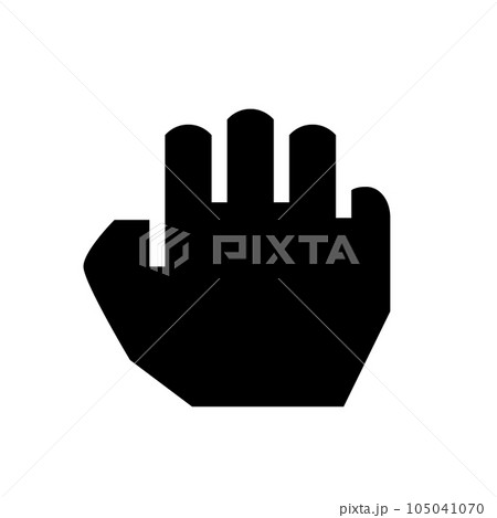 手、グー、拳、握るを表す塗りつぶしスタイルのアイコン 手、グー、拳、握るを表す塗りつぶしスタイルのアイコン 105041070