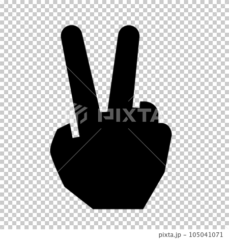 代表手、剪刀、浮標和碎片的填充風格圖標 105041071