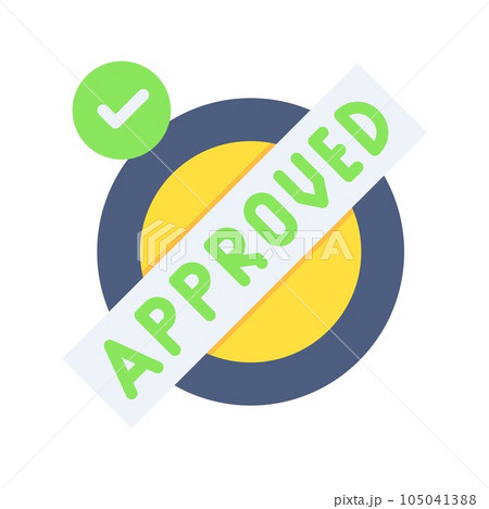 Approved Icon Image. 105041388