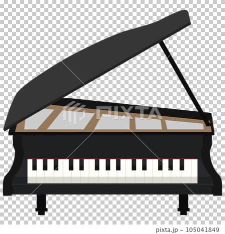 Piano illustration material vector 105041849