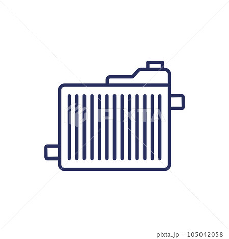 car radiator icon, line vector 105042058